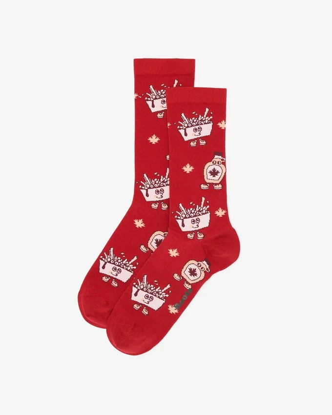 Adult Canadian Foodie Sock Adult Canadian Foodie Sock