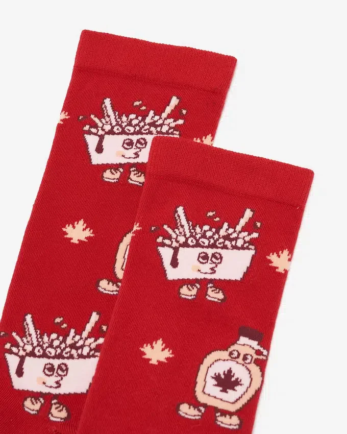 Adult Canadian Foodie Sock Adult Canadian Foodie Sock