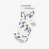 Adult Floral Print Quarter Sock