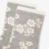 Adult Floral Print Quarter Sock