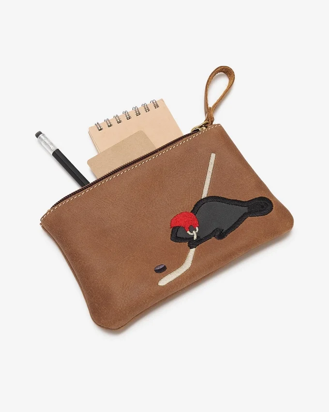 Hockey Beaver Zip Pouch Cervino Hockey Beaver Zip Pouch Cervino