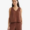 Isla Cotton Gauze Gathered Tank Isla Cotton Gauze Gathered Tank