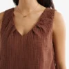 Isla Cotton Gauze Gathered Tank Isla Cotton Gauze Gathered Tank