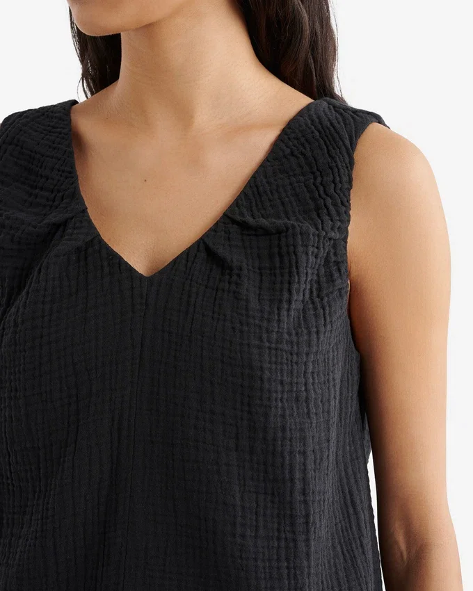 Isla Cotton Gauze Gathered Tank Isla Cotton Gauze Gathered Tank