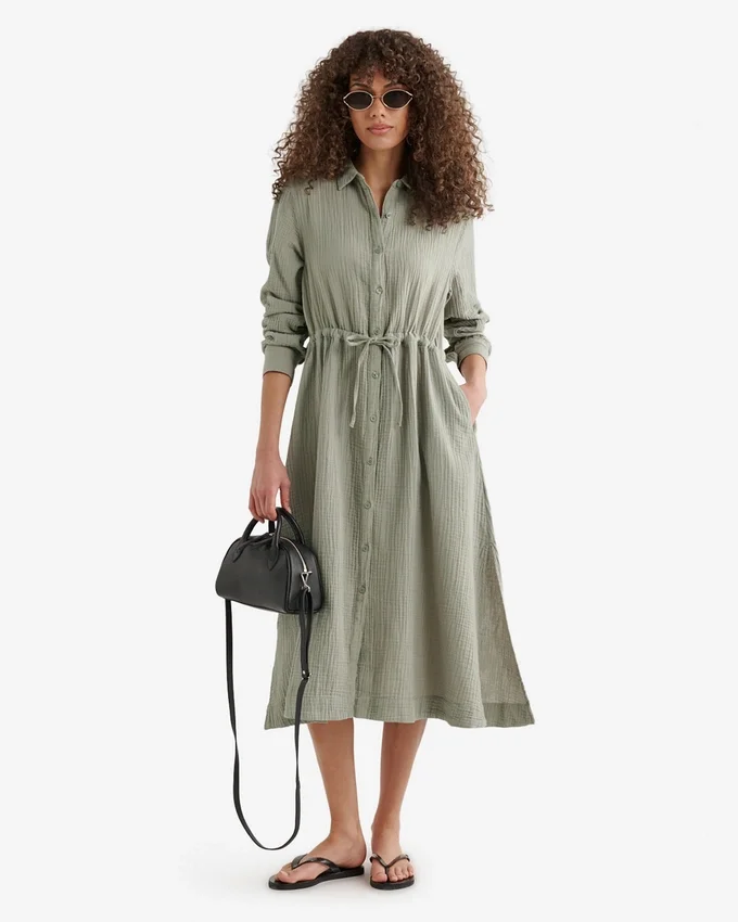 Isla Cotton Gauze Shirt Dress Isla Cotton Gauze Shirt Dress