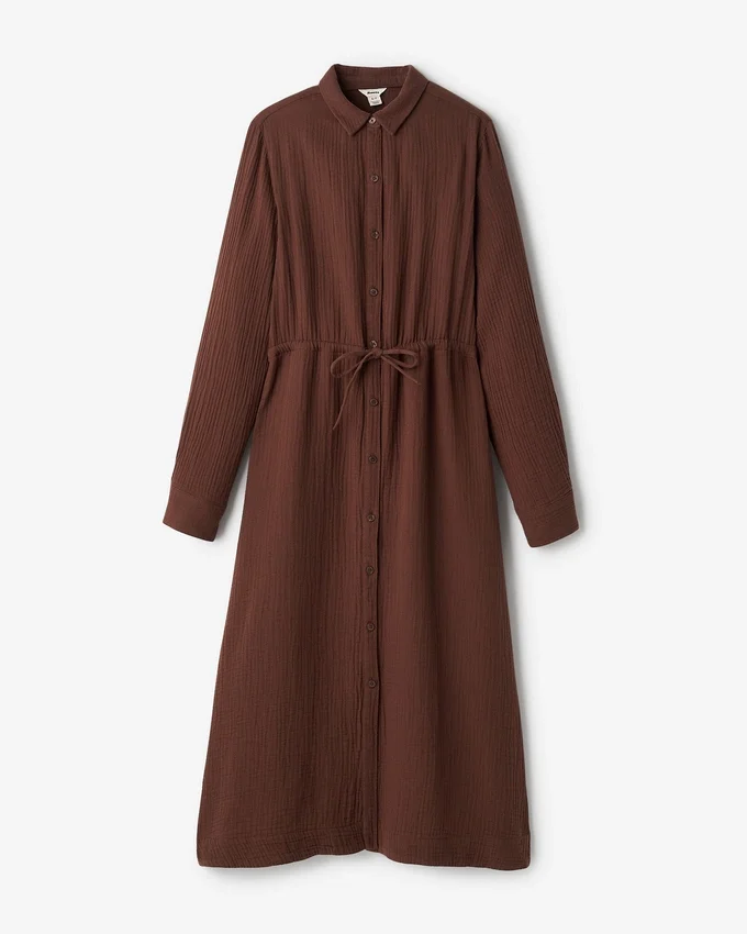 Isla Cotton Gauze Shirt Dress Isla Cotton Gauze Shirt Dress