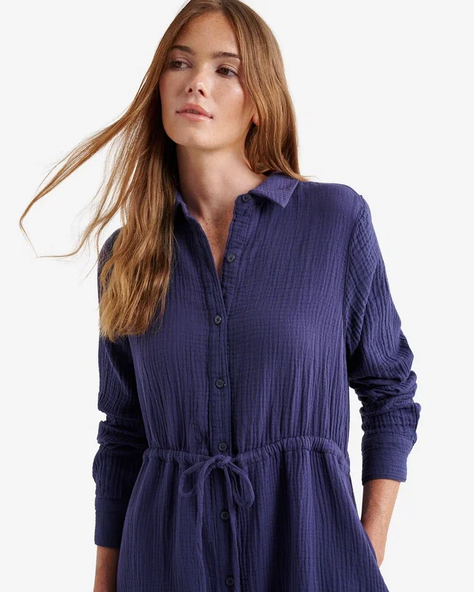 Isla Cotton Gauze Shirt Dress Isla Cotton Gauze Shirt Dress