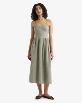 Isla Cotton Gauze Smocked Dress