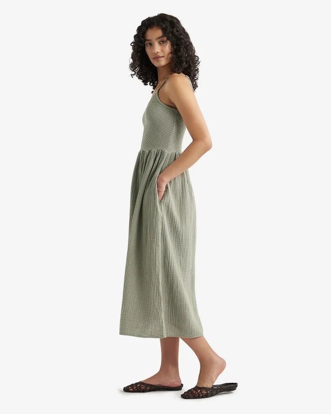 Isla Cotton Gauze Smocked Dress Isla Cotton Gauze Smocked Dress
