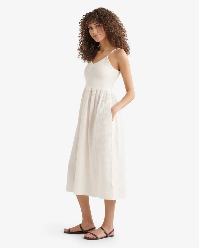 Isla Cotton Gauze Smocked Dress Isla Cotton Gauze Smocked Dress
