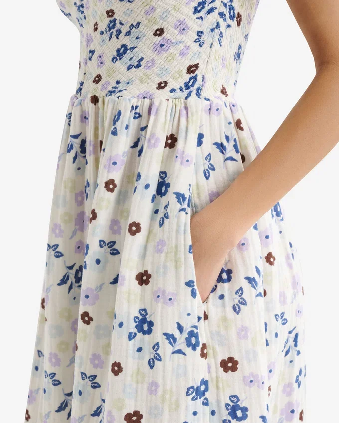 Isla Cotton Gauze Smocked Dress Isla Cotton Gauze Smocked Dress