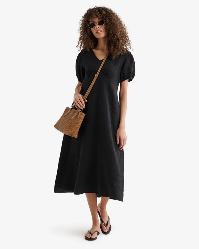 Isla Cotton Gauze Tea Dress Isla Cotton Gauze Tea Dress