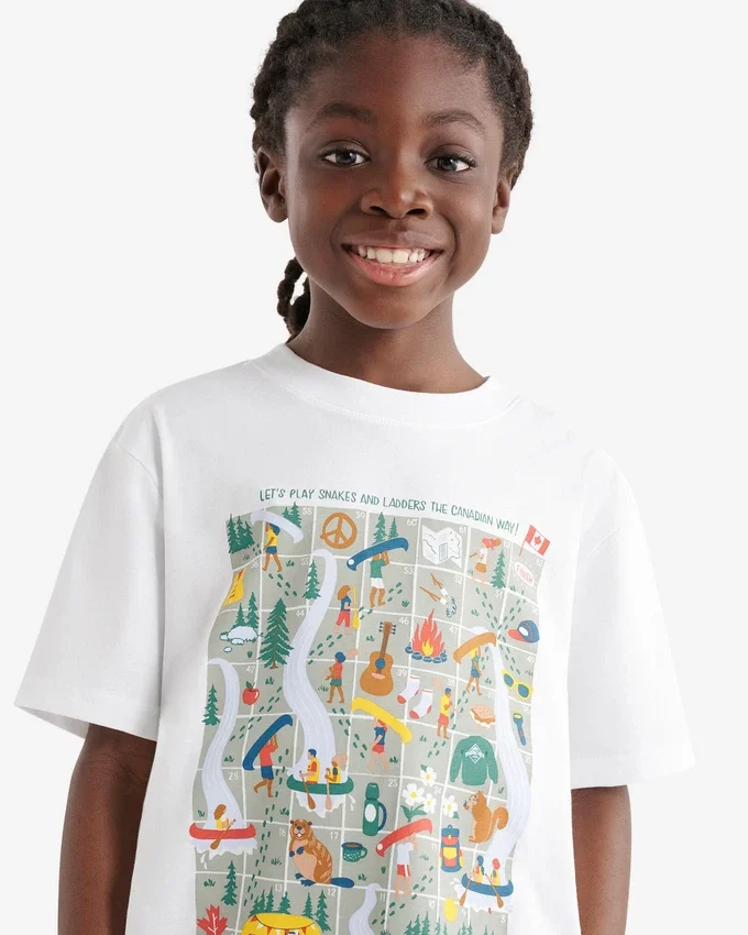 Kids Beaver Canoe Snakes And Ladders T-Shirt Kids Beaver Canoe Snakes And Ladders T-Shirt