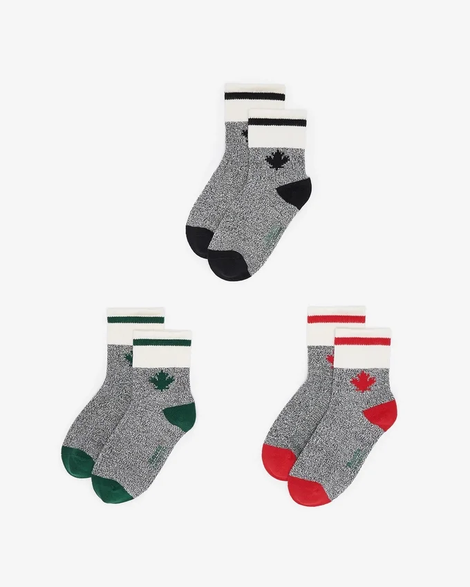 Kids Cabin Maple Sock 3 Pack Kids Cabin Maple Sock 3 Pack