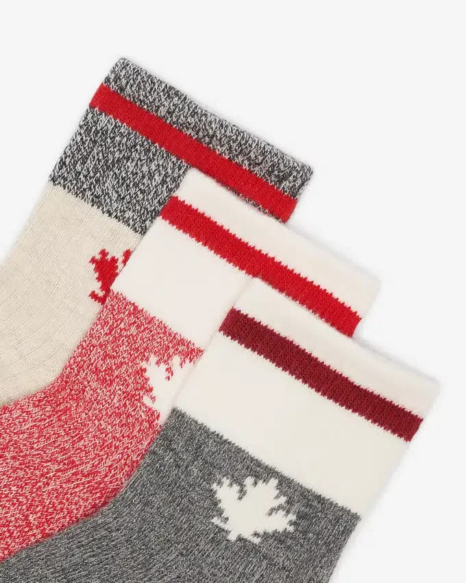 Kids Cabin Maple Sock 3 Pack Kids Cabin Maple Sock 3 Pack