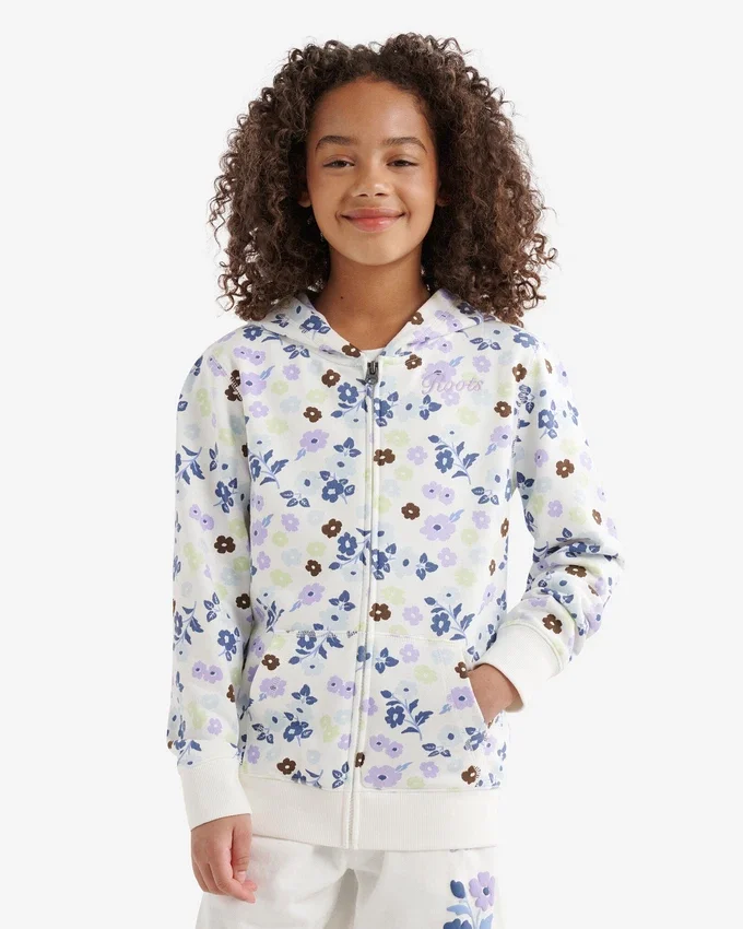 Kids Floral Full Zip Hoodie Kids Floral Full Zip Hoodie