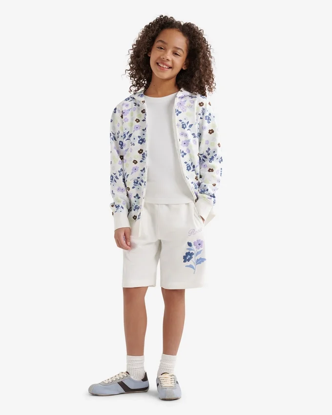 Kids Floral Full Zip Hoodie Kids Floral Full Zip Hoodie