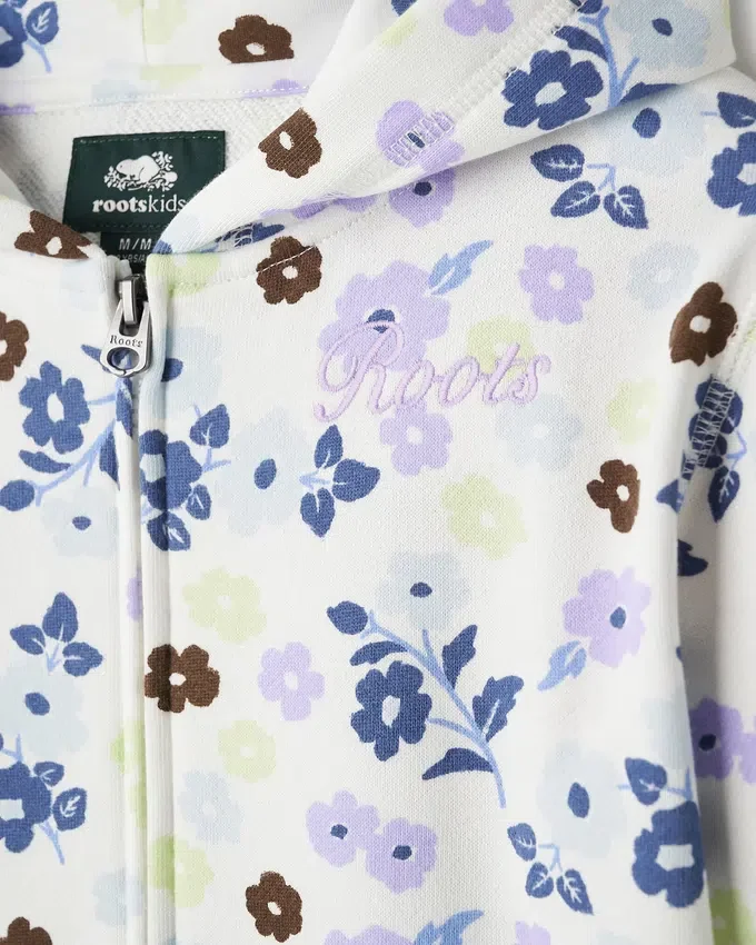 Kids Floral Full Zip Hoodie Kids Floral Full Zip Hoodie