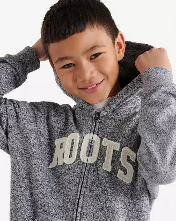 Kids Roots Applique Full Zip Hoodie Kids Roots Applique Full Zip Hoodie