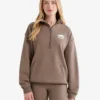 Organic Cooper Relaxed Quarter Zip Stein Organic Cooper Relaxed Quarter Zip Stein
