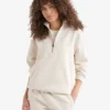 Organic Cooper Relaxed Quarter Zip Stein Organic Cooper Relaxed Quarter Zip Stein
