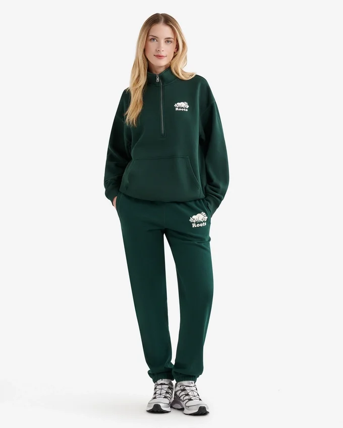 Organic Cooper Relaxed Quarter Zip Stein Organic Cooper Relaxed Quarter Zip Stein
