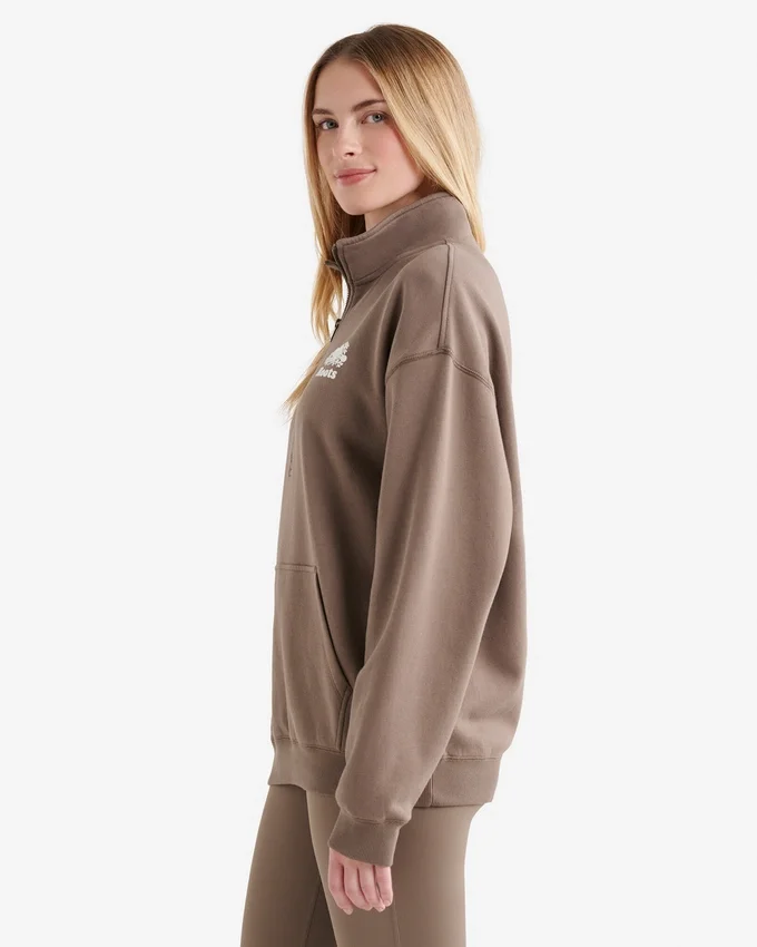 Organic Cooper Relaxed Quarter Zip Stein Organic Cooper Relaxed Quarter Zip Stein