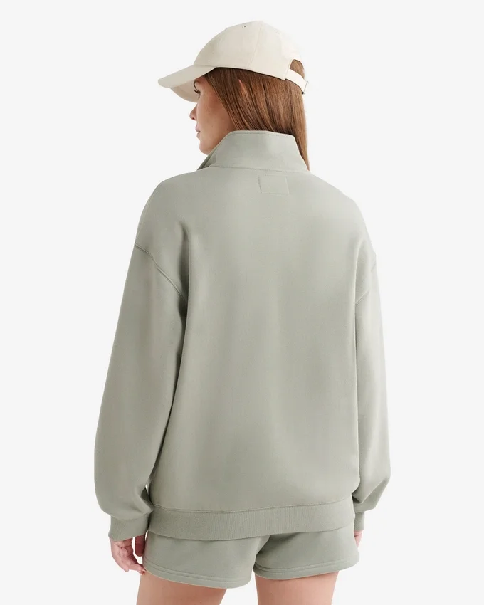 Organic Cooper Relaxed Quarter Zip Stein Organic Cooper Relaxed Quarter Zip Stein