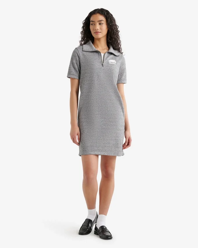 Organic Cooper Terry Quarter Zip Dress Organic Cooper Terry Quarter Zip Dress