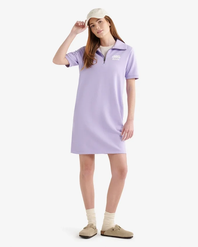 Organic Cooper Terry Quarter Zip Dress Organic Cooper Terry Quarter Zip Dress