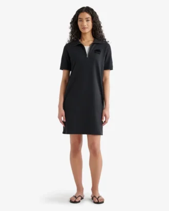 Organic Cooper Terry Quarter Zip Dress