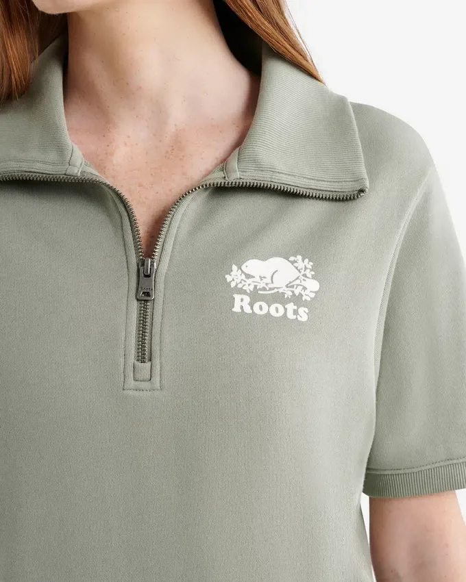Organic Cooper Terry Quarter Zip Dress Organic Cooper Terry Quarter Zip Dress