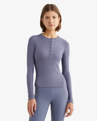 Roam Rib Fitted Long Sleeve Henley