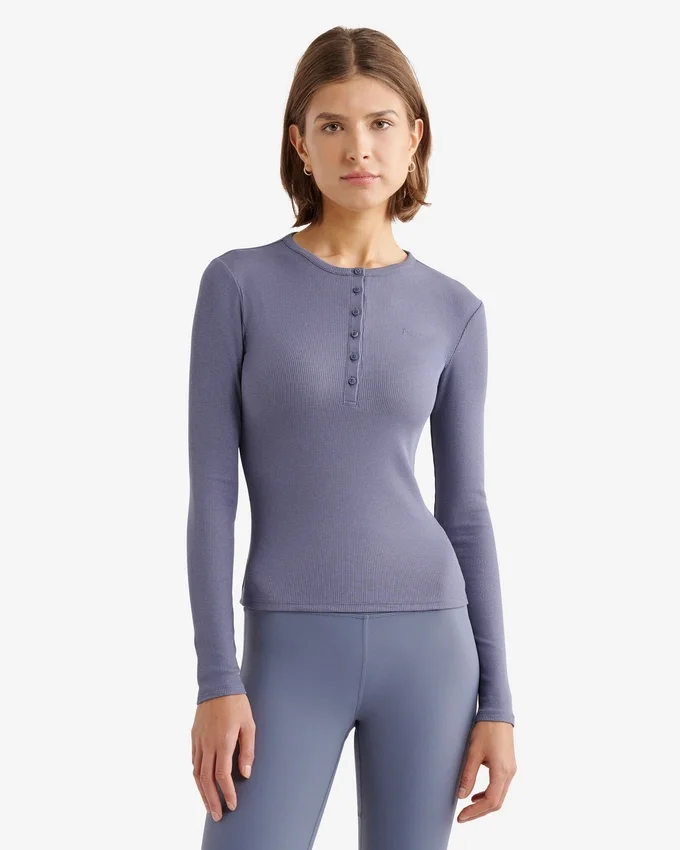 Roam Rib Fitted Long Sleeve Henley Roam Rib Fitted Long Sleeve Henley