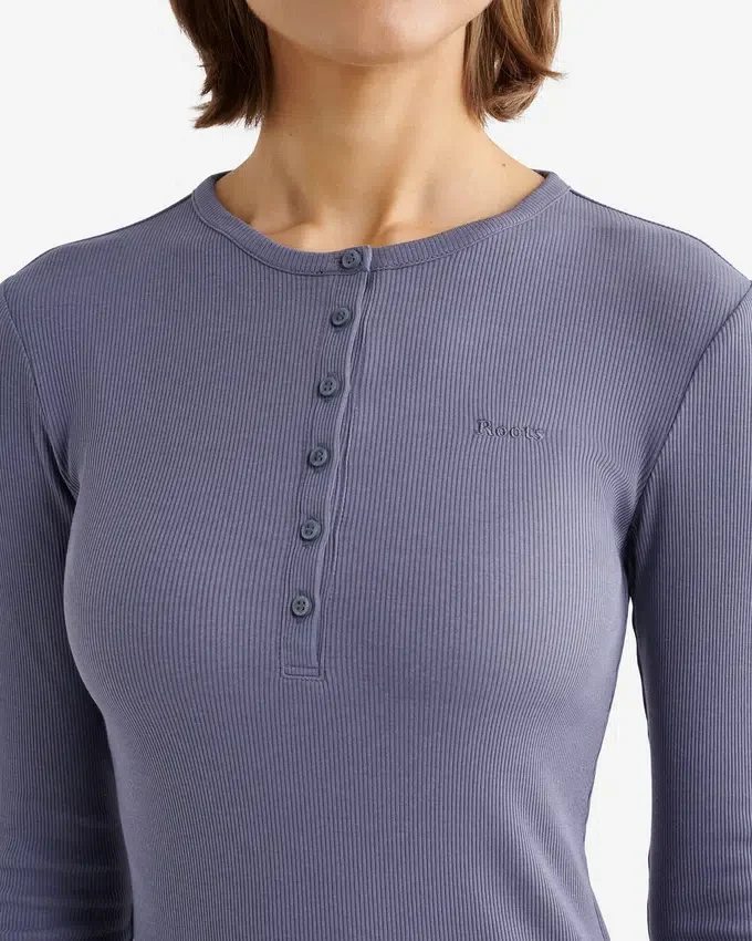 Roam Rib Fitted Long Sleeve Henley Roam Rib Fitted Long Sleeve Henley