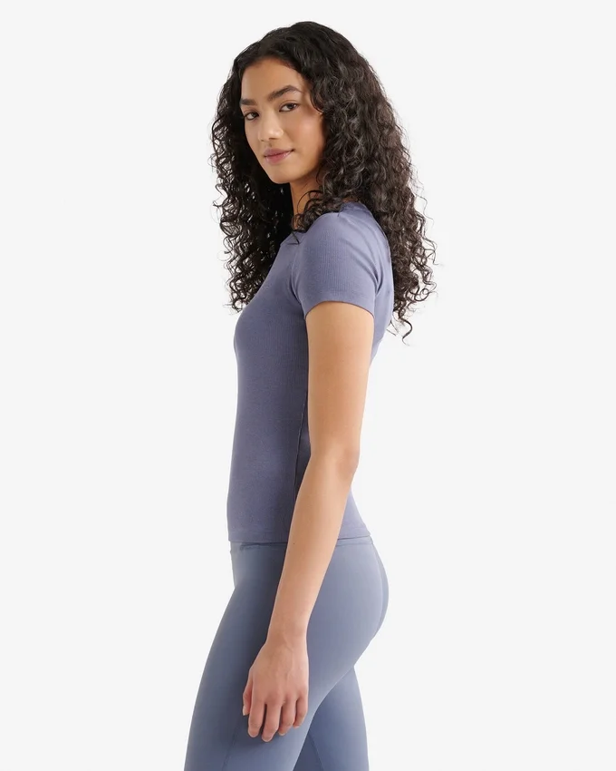 Roam Rib Fitted Short Sleeve Top Roam Rib Fitted Short Sleeve Top