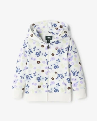 Toddler Floral Full Zip Hoodie