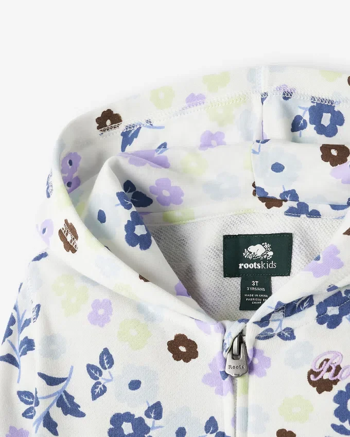 Toddler Floral Full Zip Hoodie Toddler Floral Full Zip Hoodie