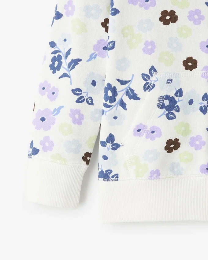 Toddler Floral Full Zip Hoodie Toddler Floral Full Zip Hoodie