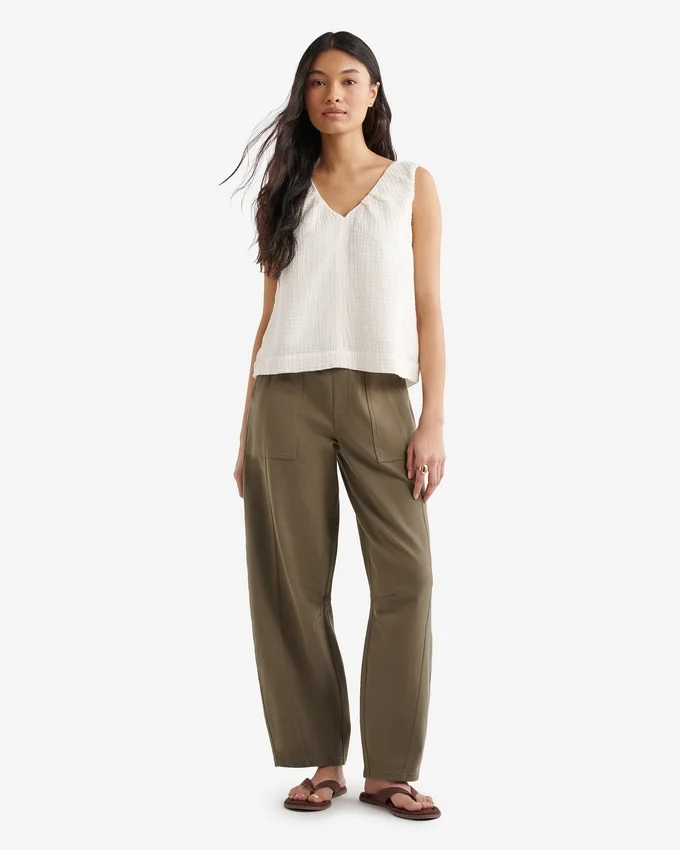 Welland Knit Twill Barrel Pant Welland Knit Twill Barrel Pant