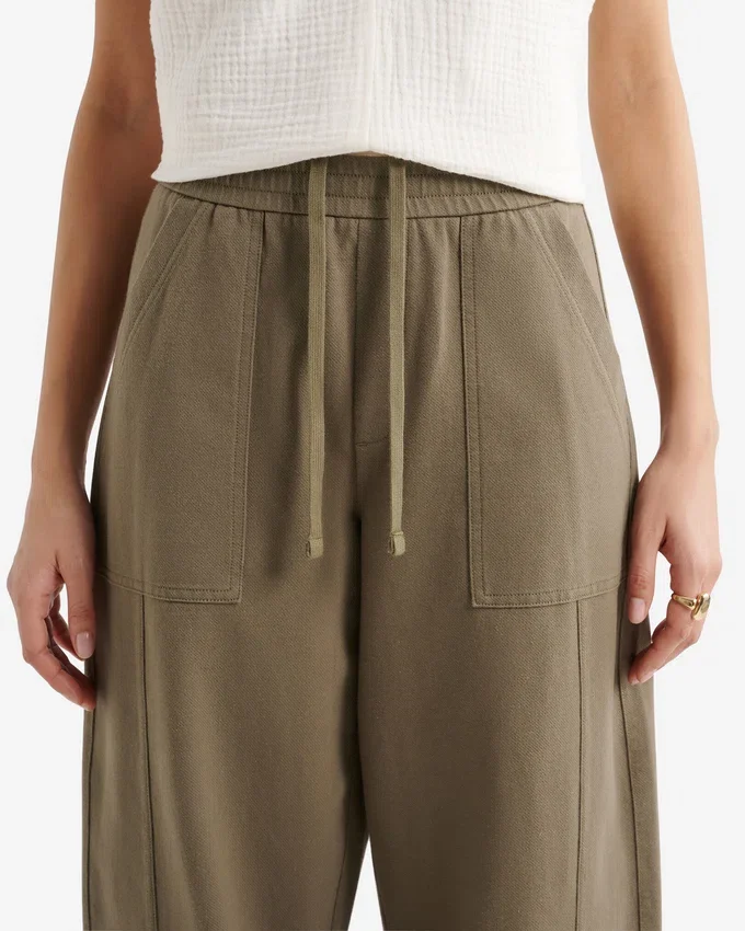 Welland Knit Twill Barrel Pant Welland Knit Twill Barrel Pant