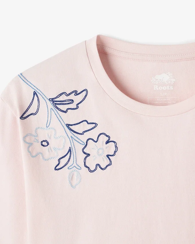 Womens Roots Script Floral T-Shirt Womens Roots Script Floral T-Shirt