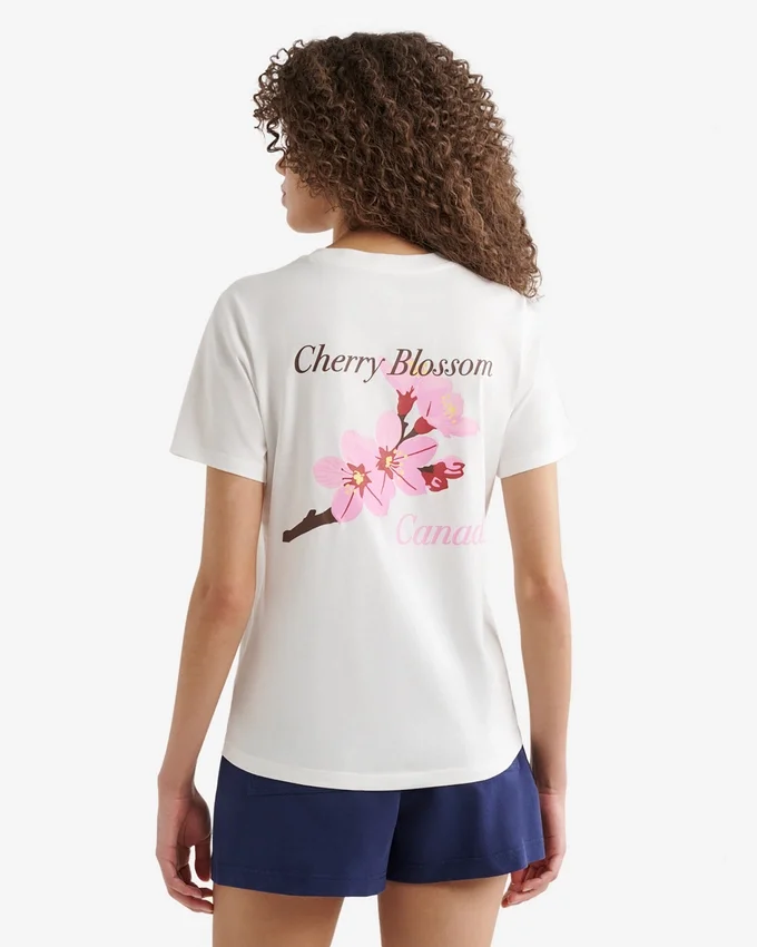 Womens Roots Spring Stamp T-Shirt Womens Roots Spring Stamp T-Shirt